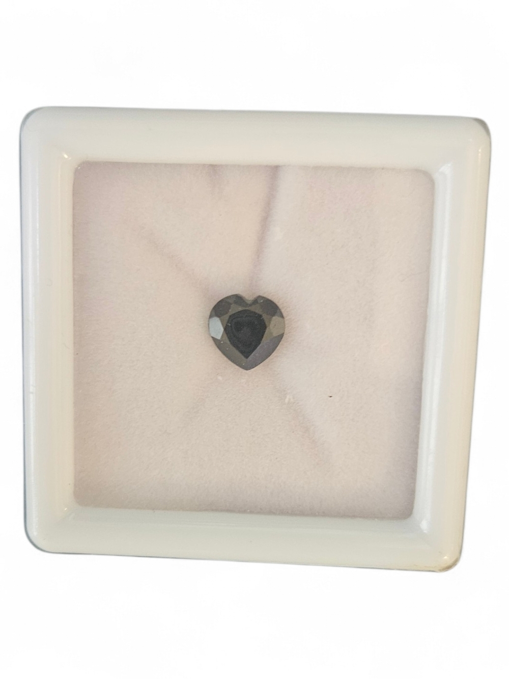 Heart Shaped Black Spinel Cabochon